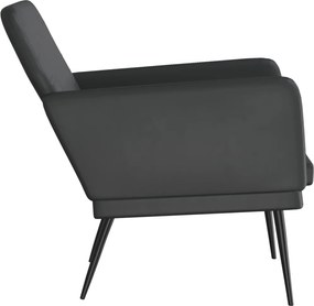 vidaXL Πολυθρόνα Μαύρη 61 x 78 x 80 εκ. από Συνθετικό Δέρμα