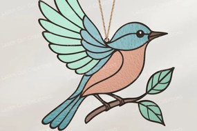 Intra απο ξύλο plywood 3mm-4mm πάχος Bluebird στο Branch Suncatcher Δίασταση 30x20 cm INTRAFABR-125248410