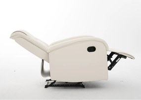 Πολυθρόνα Ανακλινόμενη ArteLibre CELAENO Εκρού PU 80x96x97cm