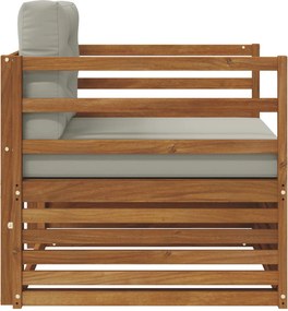 vidaXL Εξωτερικός καναπές Στερεό Ξύλο Ακακίας και Πολυεστέρ