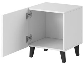 PAFOS night stand white/white DIOMMI CAMA-PAFOS-SZAFKI-NOCNE-BI/BI