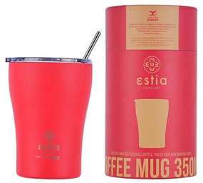 Ποτήρι Θερμός Coffee Mug Save The Aegean Scarlet Red 350ml - Estia