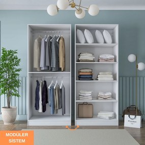 Ντουλάπα Λευκό BRETI 180x57.5x210
