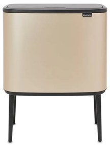 Brabantia 1003214 Κάδος Απορριμμάτων Bo Touch 11+23L, Metallic Gold