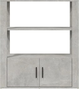 vidaXL Ντουλάπι Γκρι Σκυροδέματος 80x30x90 εκ. Επεξεργασμένο Ξύλο
