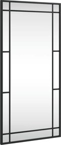 vidaXL Καθρέφτης Ορθογώνιος Μαύρος 40 x 80 εκ. από Σίδερο