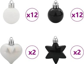 vidaXL Σετ Χριστουγεννιάτικων Στρογγυλών Μπαλίτσων 40 pcs Πλαστικό