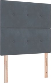 vidaXL Κεφαλάρι Σκούρο Γκρι 100 cm Βελούδο
