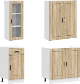 vidaXL Μονάδα κουζίνας PORTO 8 pcs Sonoma Δρυς Επεξεργασμένο Ξύλο