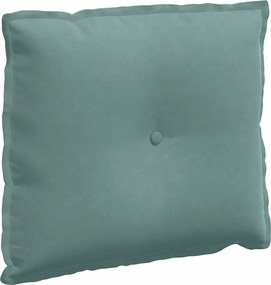 vidaXL Μαξιλάρι Πλάτης Θαλασσί 60 x 50 cm Υφασμάτινο Κορντουρά