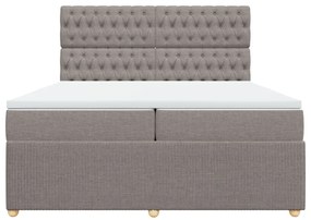 ΚΡΕΒΑΤΙ BOXSPRING ΜΕ ΣΤΡΩΜΑ TAUPE 200X200 ΕΚ. ΥΦΑΣΜΑΤΙΝΟ 3292174