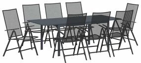 vidaXL Σέτ φαγητού για κήπο 9 pcs Ατσάλι