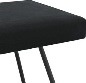 vidaXL παγκάκι Μαύρο 80 x 40 x 45 εκ. Βελούδο