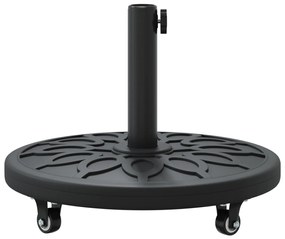vidaXL Βάση Ομπρέλας με Ρόδες για Πόλους Ø38-48 mm 13 kg Στρογγυλή