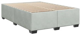 ΚΡΕΒΑΤΙ BOXSPRING ΜΕ ΣΤΡΩΜΑ ΑΝΟΙΧΤΟ ΓΚΡΙ 140X190 ΕΚ. ΒΕΛΟΥΔΙΝΟ 3288618