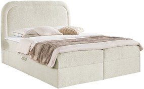 Επενδυμένο κρεβάτι Bonito-Ekrou-200 x 200