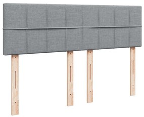 ΚΡΕΒΑΤΙ BOXSPRING ΜΕ ΣΤΡΩΜΑ ΑΝΟΙΧΤΟ ΓΚΡΙ 140X200 ΕΚ. ΥΦΑΣΜΑΤΙΝΟ 3289391