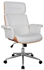 ΚΑΡΕΚΛΑ ΓΡΑΦΕΙΟΥ ΔΙΕΥΘΥΝΤΙΚΗ SUPERIOR PRO HM1108.02 SONAMA-ΛΕΥΚΟ PU 74x74x116Yεκ.