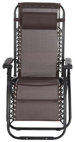 ΠΟΛΥΘΡΟΝΑ RELAX COMPANION HM5095.13 ΚΑΦΕ TEXTILENE-ΜΑΥΡΟ ΜΕΤΑΛΛΟ 67x145x110Υεκ.
