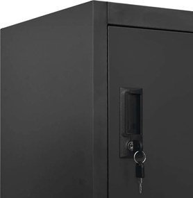 vidaXL Φοριαμός Ανθρακί 90 x 40 x 180 εκ. Ατσάλινος