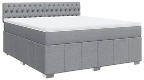 ΚΡΕΒΑΤΙ BOXSPRING ΜΕ ΣΤΡΩΜΑ ΑΝΟΙΧΤΟ ΓΚΡΙ 180X200 ΕΚ. ΥΦΑΣΜΑΤΙΝΟ 3289454