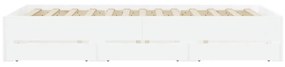 Πλαίσιο Κρεβατιού με Συρτάρια Λευκό 120x200 εκ Επεξεργ. Ξύλο - Λευκό