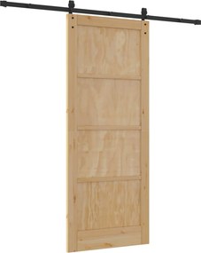 vidaXL Συρόμενη Πόρτα 86 x 211 cm Επεξεργασμένο Ξύλο Φυσικό