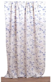Κουρτίνα Ρούμπι Με Τρέσα Blue Viopros 140X270cm 140x270cm Cotton-Polyester