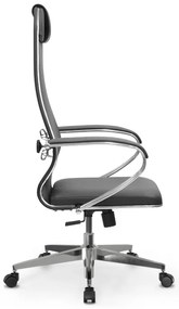 Καρέκλα γραφείου Sit-1031672 Megapap εργονομική με διπλό ύφασμα Mesh και τεχνόδερμα χρώμα μαύρο 66x70x118/131εκ.