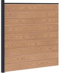 vidaXL Σετ Φράχτη 175 x 186 εκ WPC και Αλουμίνιο Καφέ