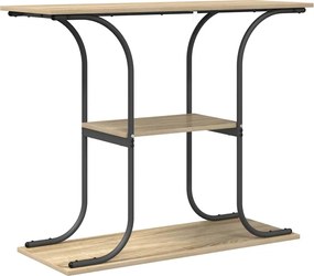 vidaXL Τραπέζι κονσόλας με ράφι Δρύς Sonoma 101 x 35 x 80,5 εκ