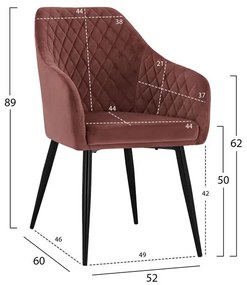 ΠΟΛΥΘΡΟΝΑΚΙ CHARLES HM8522.02 ΜΕ ΒΕΛΟΥΔΟ ΣΑΠΙΟ ΜΗΛΟ 52x60x89Υ εκ.