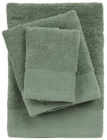 Σετ Πετσέτες 3τμχ Βαμβακερές Best 0836 Green Das Home