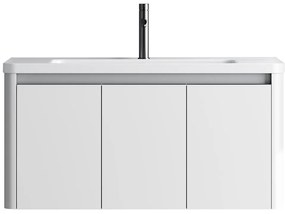 Έπιπλο Μπάνιου Πάγκος Με Νιπτήρα Dione 100 S3BDIO100WH 100x47cm White Ξύλο,Πορσελάνη