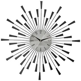 Ρολόι Τοίχου 827954 49,5x49,5x4cm Black-Silver Ankor Μέταλλο