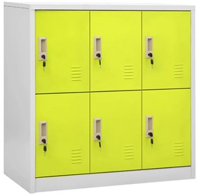 vidaXL Φοριαμοί 2 τεμ. Ανοιχτό Γκρι/Πράσινο 90x45x92,5 εκ. Ατσάλινοι