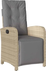 vidaXL Σέτ φαγητού για κήπο 3 τμχ. Μπεζ συνθετικό ρατάν