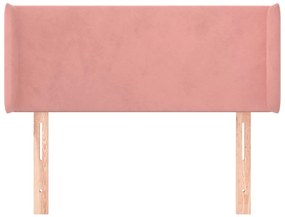 vidaXL Κεφαλάρι με Πτερύγια Ροζ 83x16x78/88 εκ. Βελούδινο