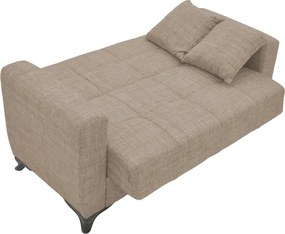 Σετ σαλονιού 2τεμ Modesto pakoworld ύφασμα σε ανοιχτή καφέ απόχρωση