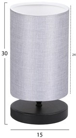 ΦΩΤΙΣΤΙΚΟ ΕΠΙΤΡΑΠΕΖΙΟ ΜΑΥΡΟ ΜΕ ΑΣΗΜΙ HM7595.03 15x30εκ.