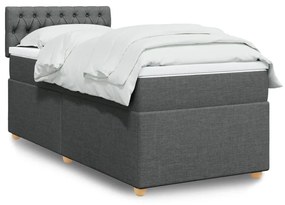 ΚΡΕΒΑΤΙ BOXSPRING ΜΕ ΣΤΡΩΜΑ ΣΚΟΥΡΟ ΓΚΡΙ 90X200 ΕΚ. ΥΦΑΣΜΑΤΙΝΟ 3288871