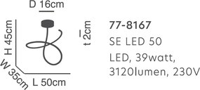 Φωτιστικό Οροφής LED Homelighting Krishna 77-8167 Black
