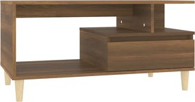 vidaXL Τραπεζάκι Σαλονιού Καφέ Δρυς 90x49x45 εκ. Επεξεργασμ. Ξύλο