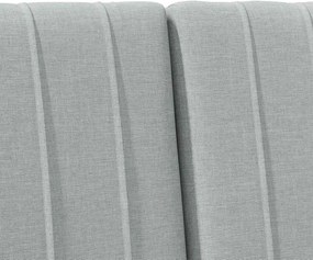 vidaXL Ταπετσαρισμένο κεφαλάρι Ανοιχτό γκρι 140 cm