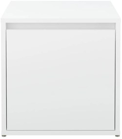 vidaXL Κουτί με Συρτάρι Λευκό 40,5x40x40εκ. Επεξεργασμένο Ξύλο