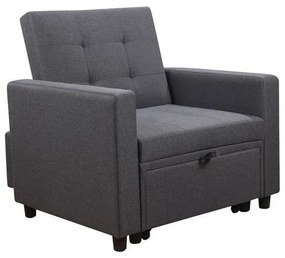 Πολυθρόνα-Κρεβάτι Imola Dark Grey Ε9921,11 100x102x92 Ξύλο,Ύφασμα