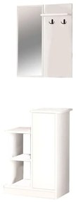 Έπιπλο Εισόδου Wizbo 176-000135 61x37x82,5cm White Melamine, Glass