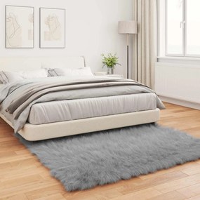 vidaXL Χαλί από τεχνητό πρόβειο δέρμα TAFALLA Γκρι 160 x 160 cm