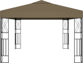 vidaXL Κιόσκι Taupe 3 x 4 μ. Υφασμάτινο