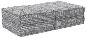 vidaXL Καναπές Pouffe Modular 2 Θέσεων Αλλάζει Σχήμα Ανοιχτό Γκρι Υφασμάτινος